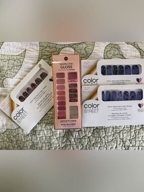 Color Street Press-On Nail Strips NWT bundle of 4 packages